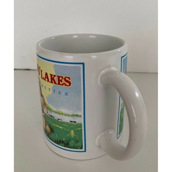 Vintage Land O' Lakes Advertising Coffee Mug Cup Mia Indian Girl 10 oz, 3 3/4"H - Picture 4 of 9